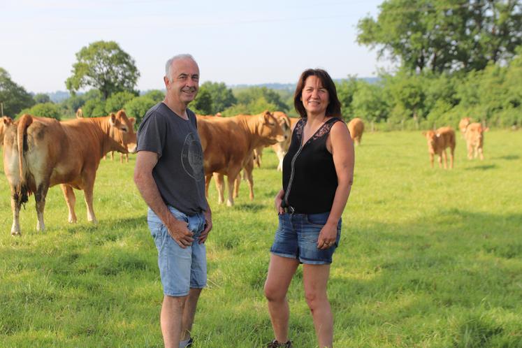 Jean-Luc et Sylvie Huneau, éleveurs de la race limousines à Olivet, travaillent avec Terrena et sa filière Anvial.