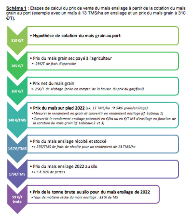 Quel est le prix de l'herbe sur pied ou récoltée en 2021