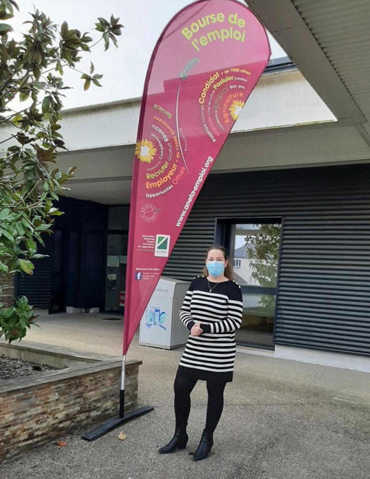 Sophie Mongondry, chargée de mission à l’Anefa 53, lors de l’ouverture de la 1re permanence dans le territoire de la Communauté de communes du Pays de Craon, à Cossé-le-Vivien.