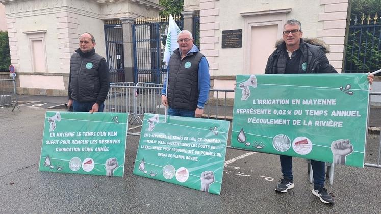 Xavier Julien, Jean-Yves Guérot et Olivier Duhamel avaient des messages à faire passer sur la gestion de l'eau.