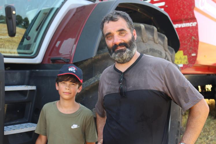Sylvain Templier et son fils, Tom.