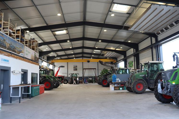 Le « nouvel » atelier agricole de Lesieur, construit en 2022 et inauguré quatre ans plus tard. 