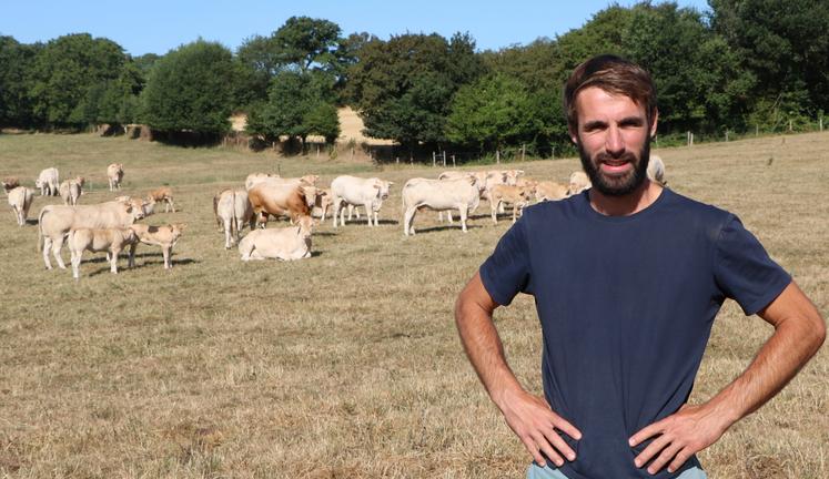 Quentin Royer, 34 ans, est éleveur de Blondes d'Aquitaine au Gaec de la Cassine et passionné de concours. Le Gaec sera présent au Cima les 18 et 19 juillet, avec six animaux.