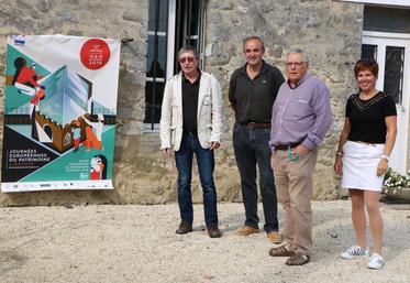 Une partie de l’équipe de la commission Patrimoine de Bonchamp. De gauche à droite : Michel Delaurier, Jacques Maignan, Robert Cherbonneau et Manuela Pigneau.