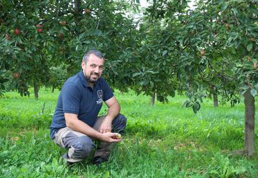 Denis Rouland, co-gérant de la Ferme du Theil, produit du cidre et des jus de pomme à Andouillé, en Mayenne.