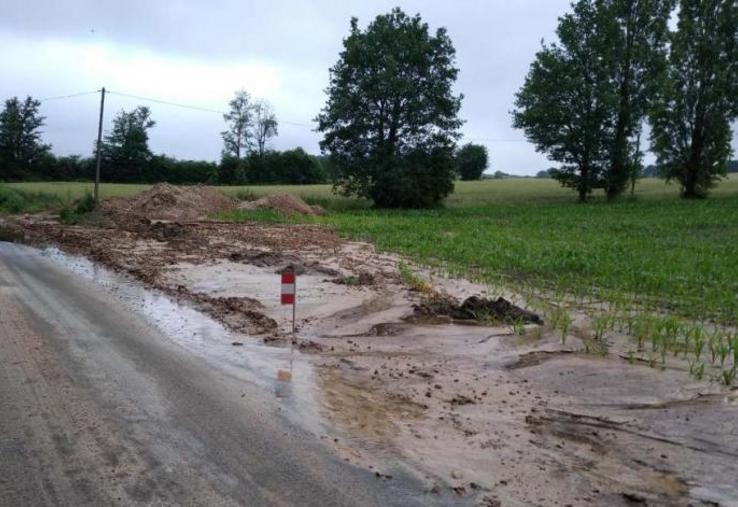 Coulée de boues suite aux inondations de juin en Sarthe