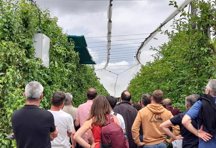 Un prototype de protection contre les aléas climatiques a été présenté par un salarié de Michelin dans le cadre du laboratoire d'innovation. Il s'agit de dispositifs rétractables installés au-dessus des vergers qui se gonflent avec de l'air comprimé lorsque qu'un aléa est annoncé, notamment le gel.