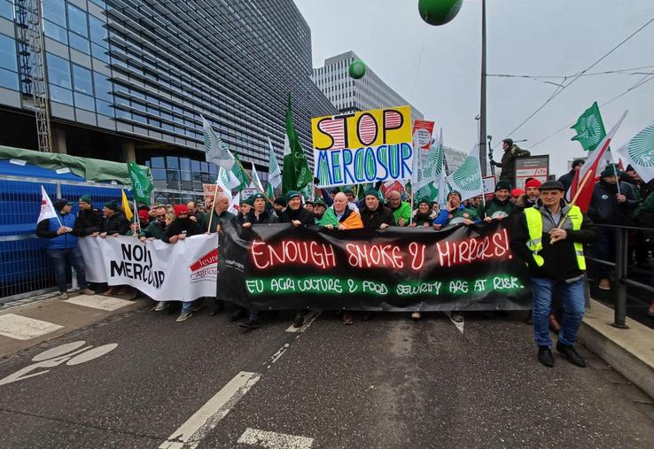 7 000 agriculteurs de toute l'Europe se sont réunis à Strasbourg mardi 20 janvier.