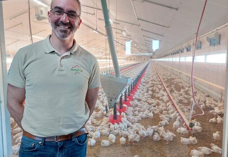 Nicolas Verdier et ses femelles alourdies de 16 jours, le 31 décembre.