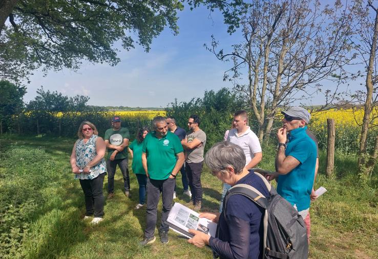 Les services de la DDT ont été invités le 10 avril chez Aubin Pageot à Chantenay-Villedieu.