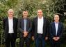 De gauche à droite : Éric Forin, Directeur général de Terrena, Olivier Chaillou, Président de Terrena, Bernard Guillard, Président d'Agrial et Julien Heillaut, Directeur général d'Agrial.
