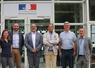 Xavier Veillet, deuxième en partant de la droite, avec l'équipe de direction l'AgroCampus de la Germinière : Lola Broquet, François Lemasson, Laurent Cuquel et Pierre-Max Vouteau.
