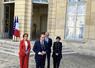Annie Genevard, Sébastien Lecornu, Serge Papin et Monique Barbut, après la réunion à Matignon sur le plan de relance agricole le 15 octobre.