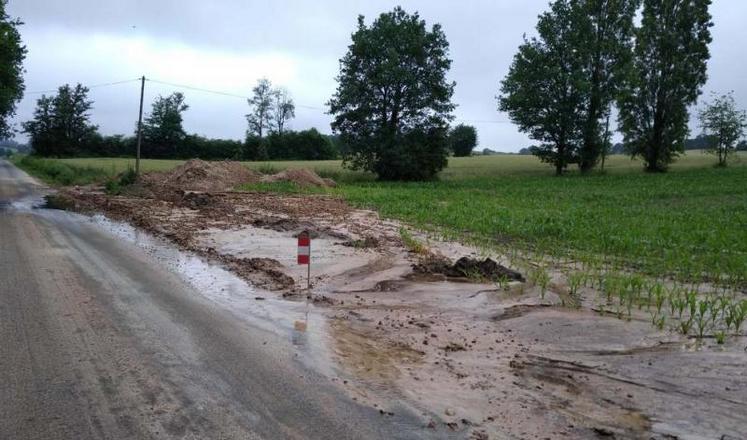 Coulée de boues suite aux inondations de juin en Sarthe