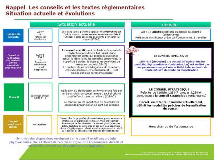 En application de la loi Egalim, une ordonnance de mai 2019 précise les différents types de conseil en distinguant trois modalités.