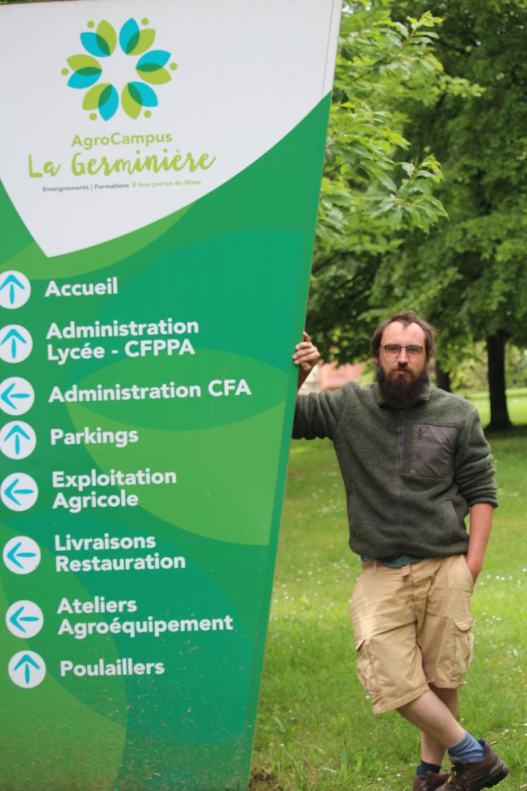 Louis Charlot est inscrit en BPREA à l'AgroCampus de Rouillon.