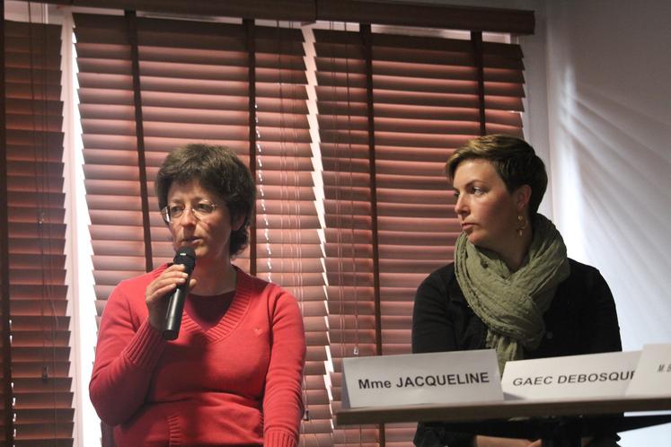 Béatrice Jacqueline et Vanessa Debosque ont été invitées par le GDS à évoquer leur vente directe à la ferme.