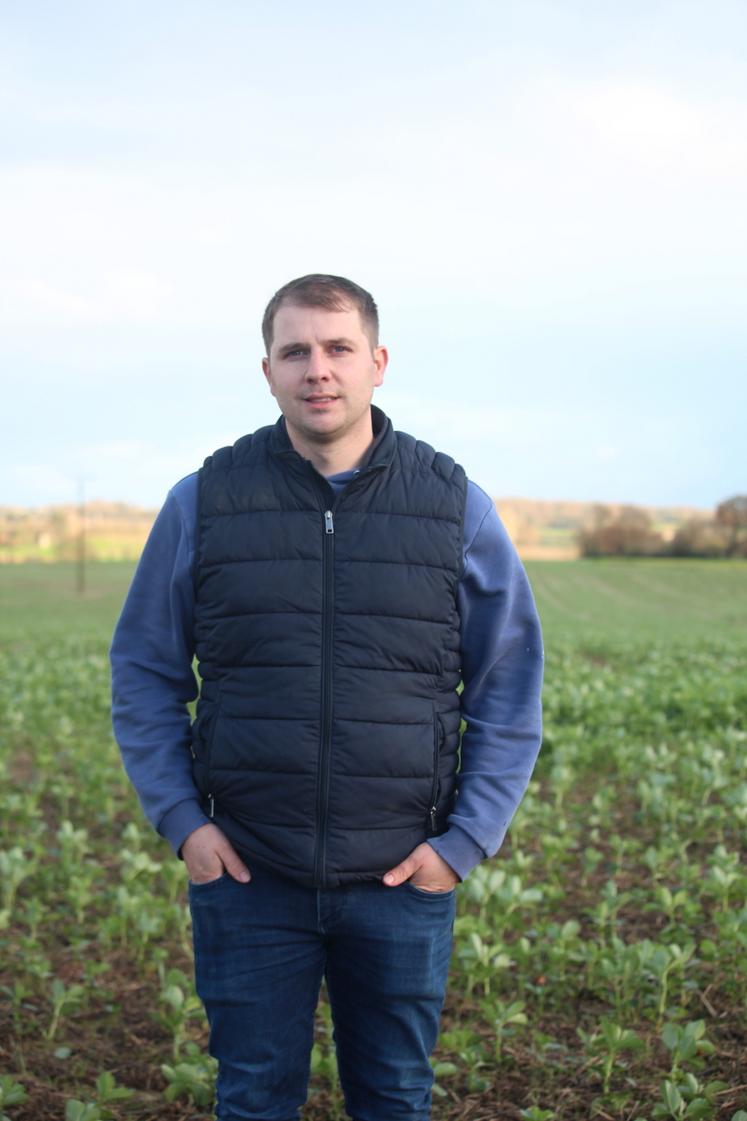 Clément Ambrois cultive la féverole en rotation.