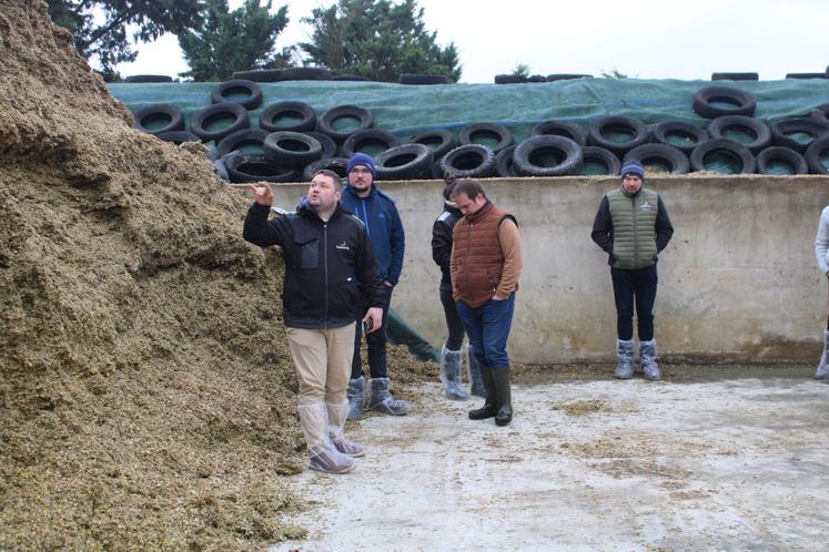 Bien tasser l'ensilage à la récolte limite le risque de voir de développer des champignons secondaires dans le silo.