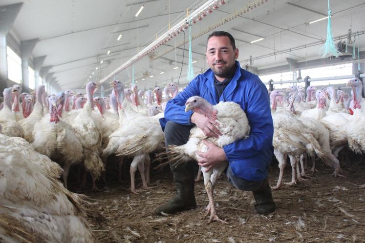 Vivien Chauvelier élève des volailles de chair et des poules pondeuses pour l'OP Huttepain à Lamnay.