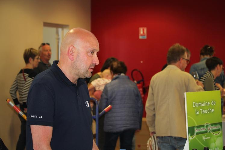 Pascal Glorion lors du dernier salon des vins de Jasnières et Coteaux du Loir.