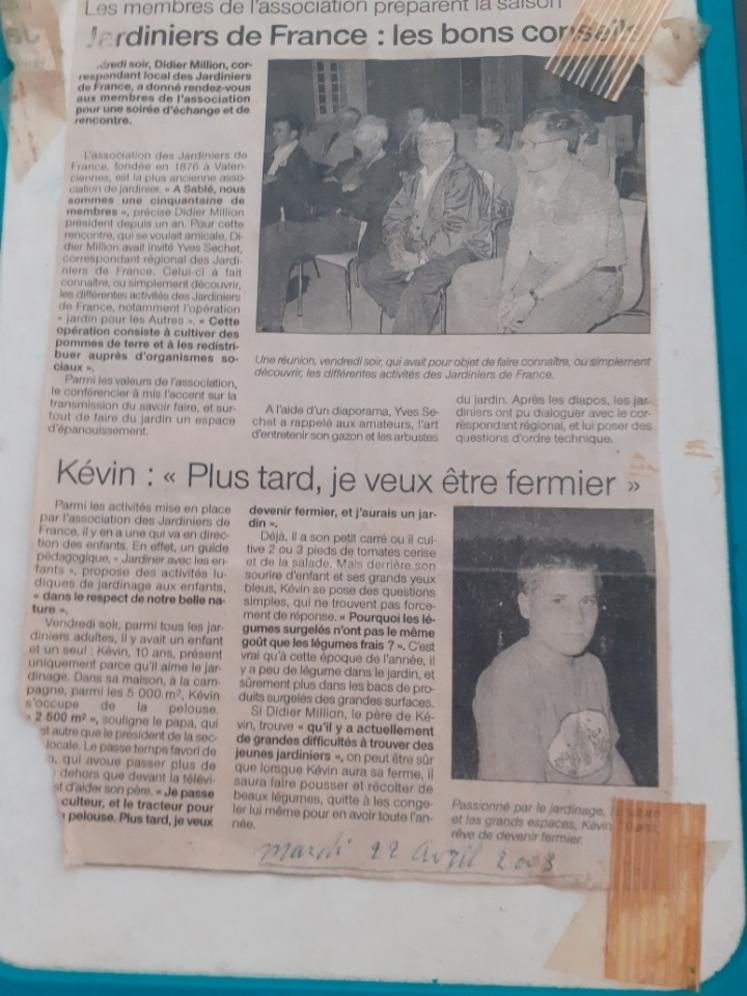 A dix ans, il annonçait déjà son installation dans la presse locale !