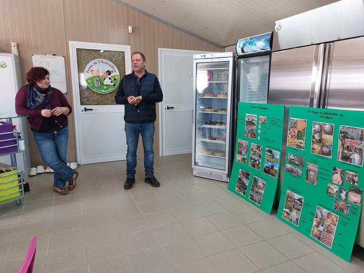Irma et Romain Froger ont présenté leur exploitation.