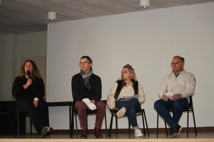 Laëtitia Chalopin (Crédit Agricole), Romain Bansard (As Cefiga), Léa et Bruno Baligand.