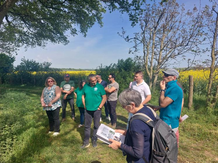 Les services de la DDT ont été invités le 10 avril chez Aubin Pageot à Chantenay-Villedieu.