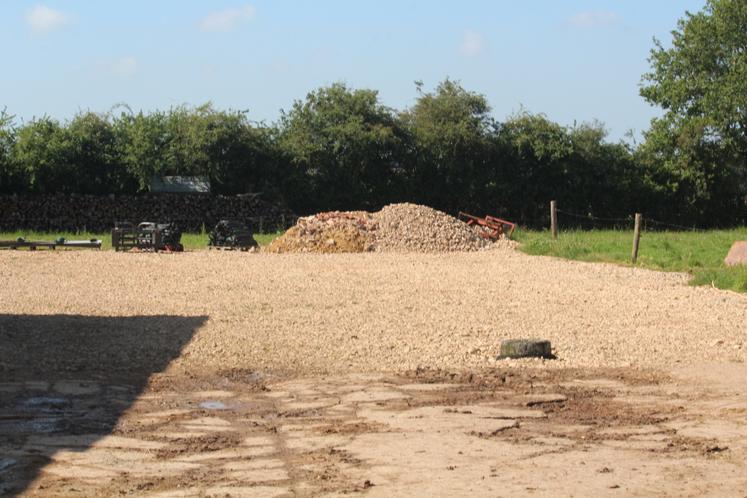 L'emplacement de la future stabulation.