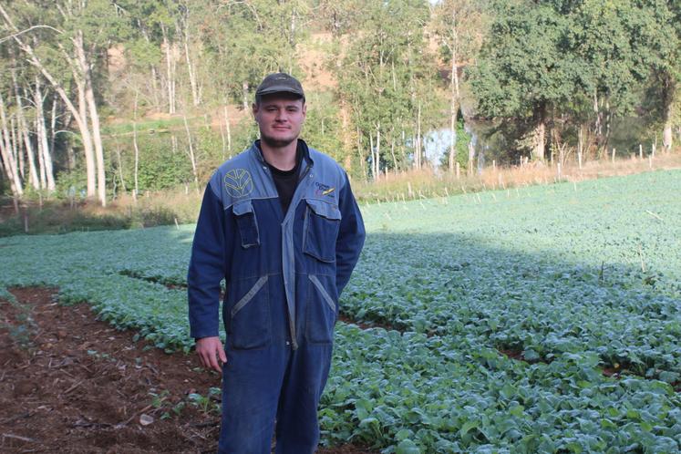 Nicolas Gaucher, dans une parcelle abîmée.