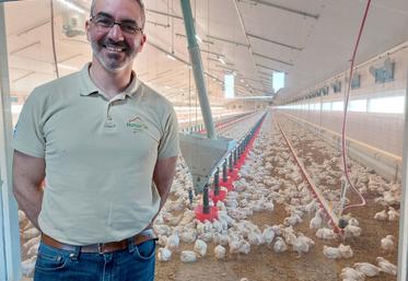 Nicolas Verdier et ses femelles alourdies de 16 jours, le 31 décembre.