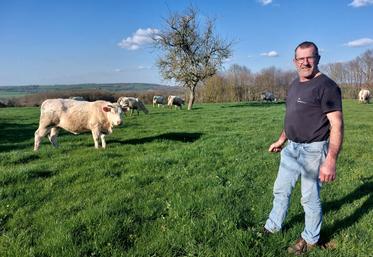 Philippe Briffault pratique le pâturage tournant sur ses prairies de Brains-sur-Gée.