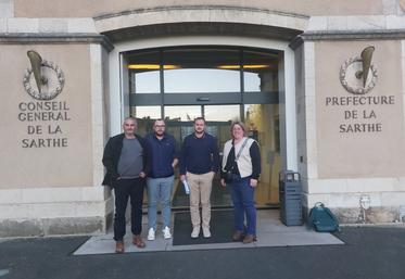 Didier Bouttier, Damien Rousseau, Alexis Vaugarny et Anaballe Chartrain ont recontré le préfet.