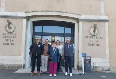 Didier Bouttier, Benoît Ragaigne, Jacqueline Manceau, Anabelle Chartrain et Damien Rousseau