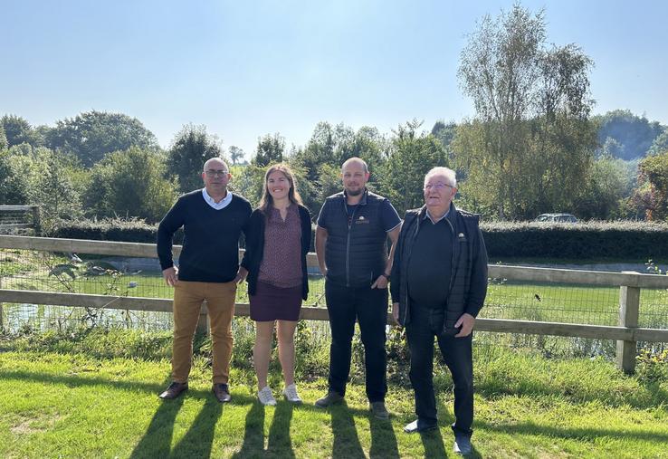 De gauche à droite, membres de la Fédération des chasseurs de la Manche : David Guérin, directeur ; Fabienne Fleury, assistante de direction ; Dany Frigot, rapporteur commission communication et Gérard Bamas, président.