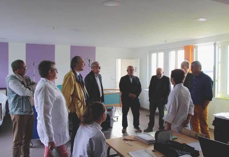 Alain Pindard, Chef du SRFD Normandie ; Sylvain Vedel, directeur de la Draaf, Jean-Yves Duplenne et Luc Delaporte, président et délégué régional du Cneap Normandie ; Patrick Ameslant, maire de Nonant-le-Pin ; Gérard Marie et Xavier Paris président du Conseil d'administration et directeur du lycée.