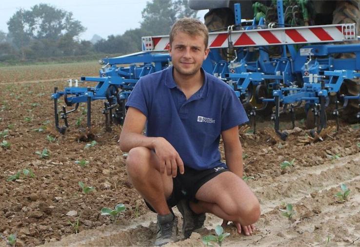 Installé à Valcanville, Thomas Onfroy a été élu à la présidence du GPLM, groupement des producteurs de légumes de la Manche.