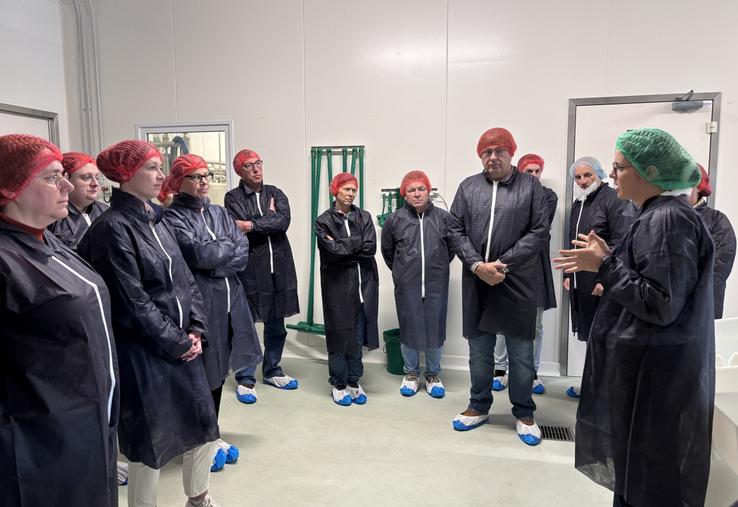 Après une présentation des formations, le groupe a débuté par la visite de l'Exil (École nationale de l'industrie laitière) à Saint-Lô.