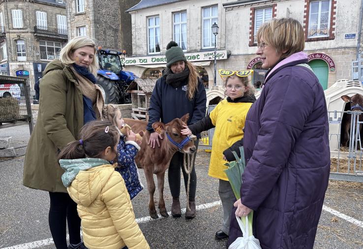 Vache Normande, génisses Jersiaises, ânesse du Cotentin, cochon, poules... ont été apprécié par les visiteurs.