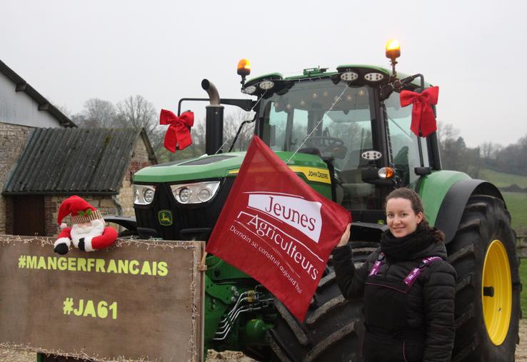 "J'encourage tous les JA à mettre en avant des messages en faveur de l'agriculture française", indique Clémence Girard.