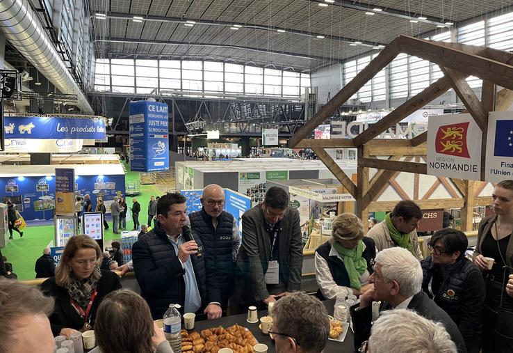 Charles Deparis a porté la voix des éleveurs bovins normands concernant le devenir des produits laitiers et carnés sous APDI et APMS.