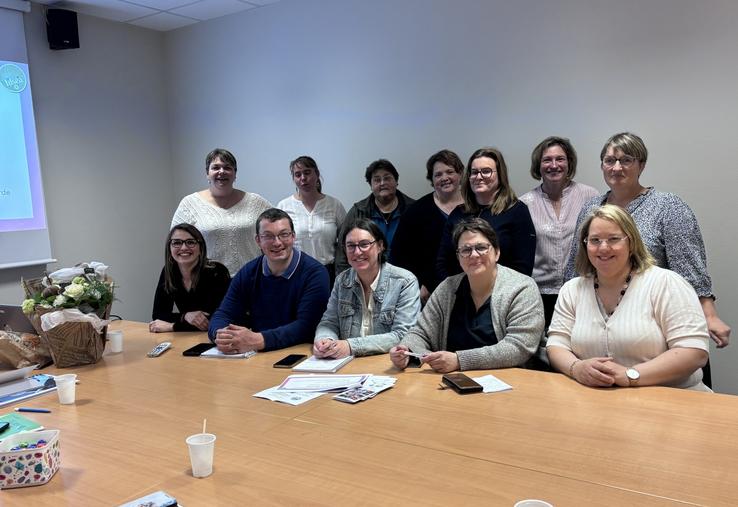 Nicolas Dumont, président de la section "expropriation-urbanisme" est venu à la rencontre des agricultrices, section présidée par Florence Goron.