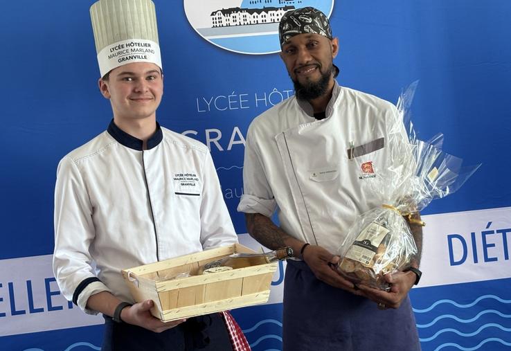 Alex Larcher, étudiant au lycée Maurice Marland de Granville, a formé un binôme vainqueur avec James Moraida, cuisinier au lycée Albert Sorel de Honfleur.