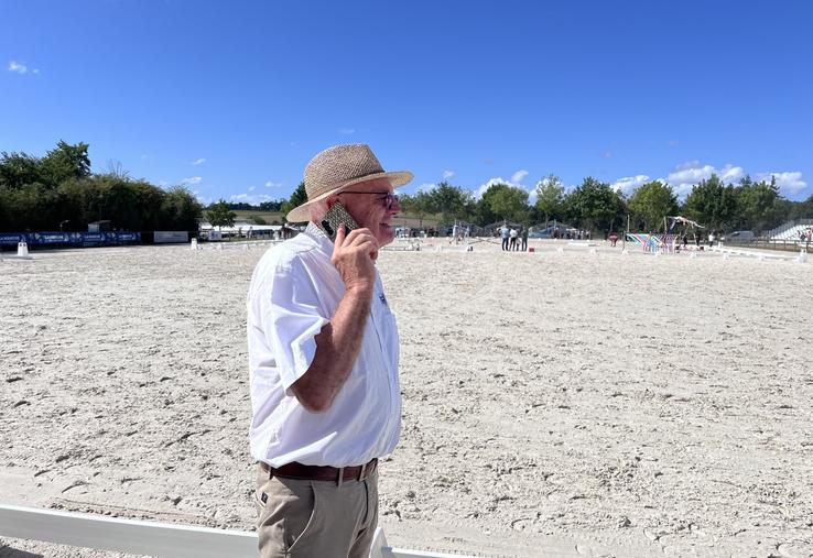Didier Lalonde, président du syndicat Cob Normand, mercredi 5 août 2026 à Saint-Lô lors du Normandy Horse Show.