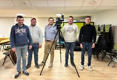 Tony Auvray, Benjamin Quertinmont, Nicolas Langin Romain Auvray et Valentin Flajolet (de gauche à droite), éleveurs du syndicat de race Limousin du Calvados, ont participé à une formation "prise de parole", mardi 17 février.