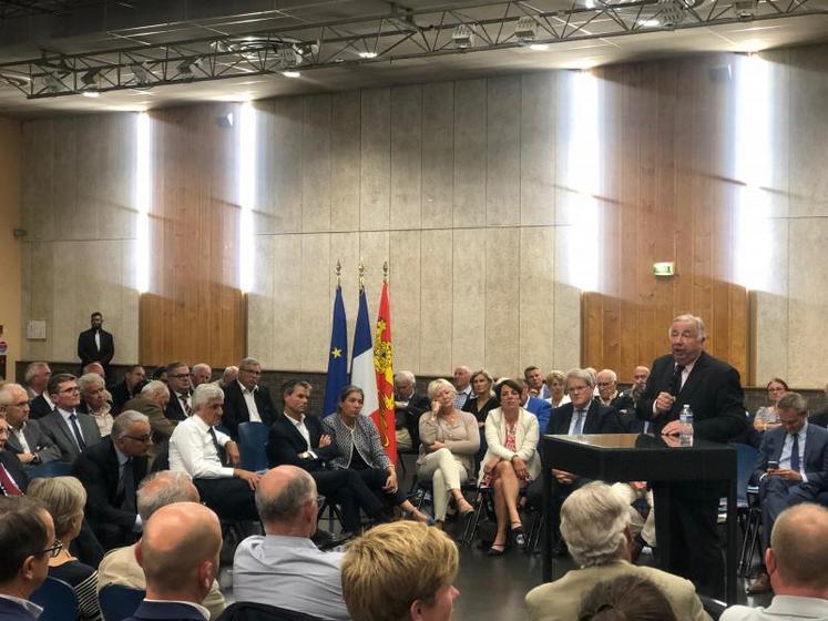 Gérard Larcher, président du Sénat, à Hérouville-Saint-Clair, jeudi 19 juillet 2019.