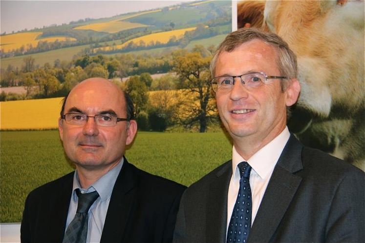 Arnaud Degoulet (président) et Ludovic Spiers (directeur général) : “nous sommes passés d’un statut de coopérative polyvalente à celui d’une coopérative multispécialisée avec pour objectif d’atteindre une taille critique dans chaque métier”.