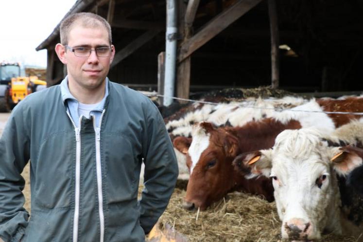 Éric Fleury, 30 ans, est installé depuis six ans à Silly-en-Gouffern. Il s’est associé en Gaec avec un tiers, hors cadre familial, après y avoir travaillé pendant trois ans. DR