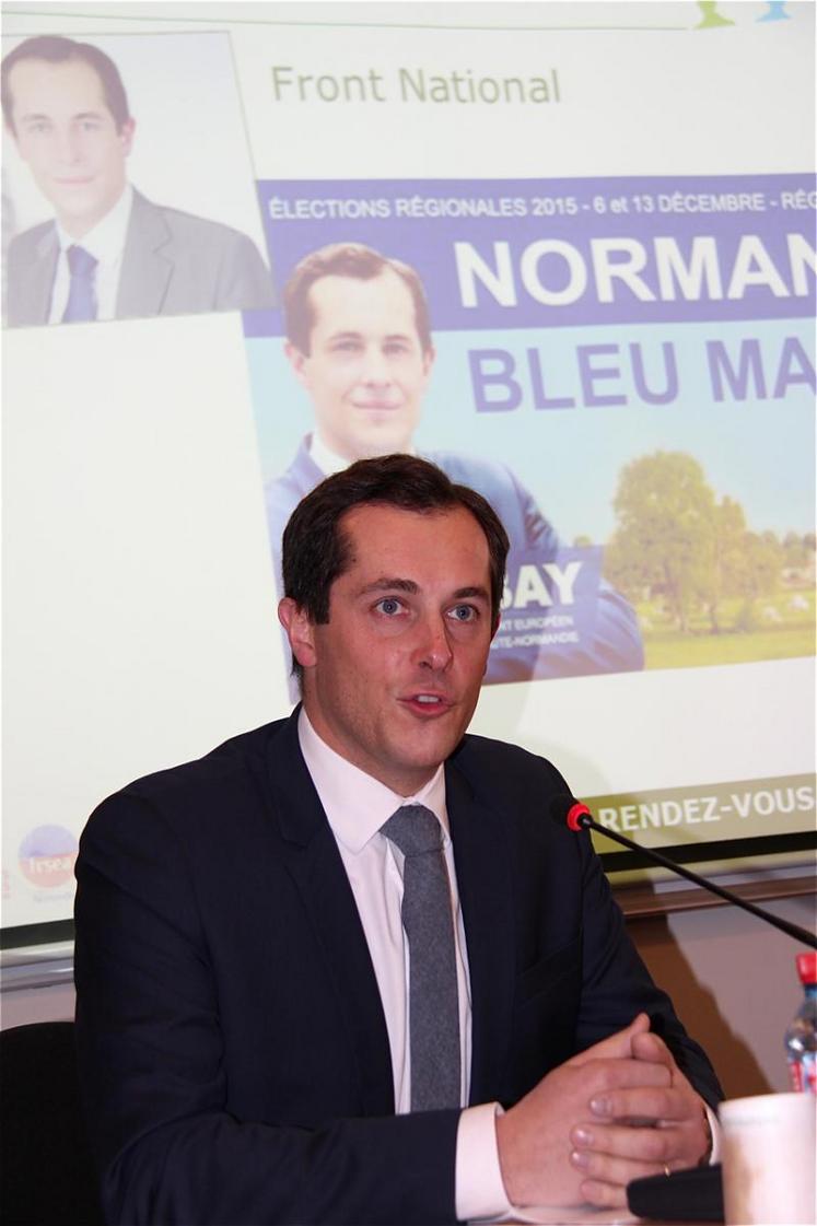 Nicolas Bay Liste "Normandie Bleu Marine" "L'action de la Région doit être centrée sur les petites structures. Il faut que les petites exploitations soient autant écoutées que les grosses".
